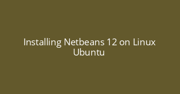 Installing Netbeans 12 on Linux Ubuntu