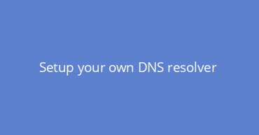 Setup your own DNS resolver