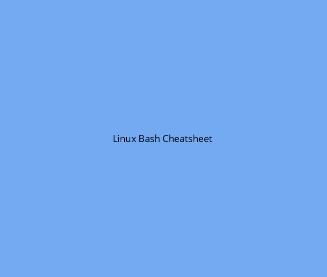 Linux Bash Cheatsheet Perfacilis